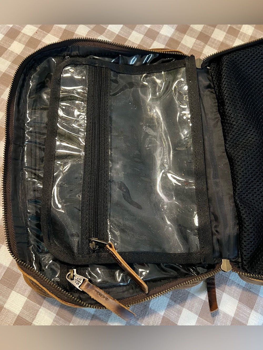 STS Ranchwear Navajo-Pattern Leather Toiletry Travel Tote NWT - Picture 5 of 7